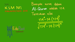 Pembahasan soal ksm matematika mi 2019 tingkat kabupaten dan pembahasannya. Soal Dan Pembahasan Ksm Mi Sifat Operasi Hitung Youtube