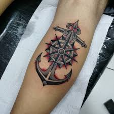 The anchor tattoo has remained popular for many years. Anchor And Compass Tattoo