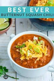 This Easy Butternut Squash Chili Is A Delicious And Hearty Meal That The Whole Family Will In 2020 Butternut Squash Chili Vegetarian Chili Recipe Easy Butternut Squash