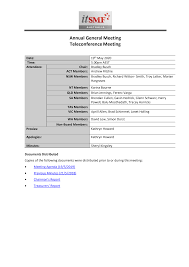 Annual General Meeting Teleconference Meeting