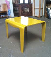 Vintage Bent Plywood Coffee Table Yellow Side Table Child S Play Table Eames Era Home Decor And Furniture Map Plywood Coffee Table Yellow Side Table Table