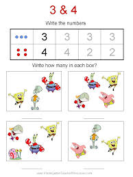 Free kd and preschool worksheets. Spongebob Math Worksheets