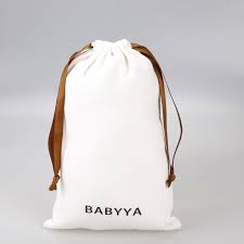 China White Soft Fabric Drawstring Gift Bag Custom Muslin Baby Shoe Moccasins Dust Bags China Custom Shoe Dust Bag And Drawstring Bag Dust Bags Price