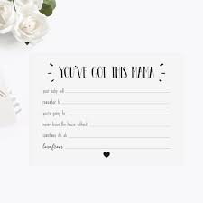 Baby Shower New Mum Advice Cards Baby Shower Advice Cards Baby Shower Advice Modern Baby Shower Games