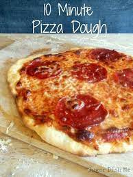10 Minute Pizza Dough Sugar Dish Me Pizza Recipes Dough Pizza Dough Quick Pizza Dough