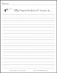 My Favorite Kind Of Music Is Free Printable Writing Prompt Worksheet Writing Prompts For Kids Writing Worksheets 3rd Grade Writing