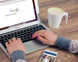 Image of computer searching the internet