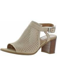 Franco Sarto Womens Harlet 2 Suede Dress Sandals Beige 10 Medium B M Walmart Com