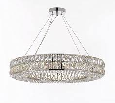 Sputnik chandeliers are a great addition to an entryway, living room, or even above the dining room table. Crystal Nimbus Ring Chandelier Chandeliers Modern Contemporary Lighting Pendant 32 Wide Good For Dining Room Foyer Entryway Family Room And More Buy Online In United Arab Emirates At Desertcart Ae Productid 45159756