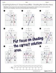 Systems of two linear inequalities; Solving Systems Of Linear Inequalities Worksheet Nidecmege