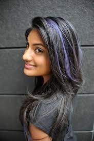 Here you can see that roots and half of the hair are dyed in the golden blonde shade, while only a few strands of hair are dyed in black. Pin By Bridget Acuna On Blue Hair Ideas Hidden Hair Color Hair Styles Hair Color Purple