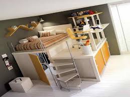 Diy platform bed with storage | posted on may 29, 2013 by noraelli. Bedroom Loft Bed With Desk Underneath Plans Bunk Bed Desk Combo Bed Lofts Modern Loft Bed As Well As Be Loft Spaces Awesome Bedrooms Space Saving Furniture