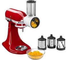 This kitchenaid spiralizer attachment can be used for all your kitchenaid stand mixers and comes with six different blades that can be interchanged. Kitchenaid Fresh Prep Stand Mixer Attachment With Extra Blade Qvc Com