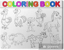 I see farm animals printable activity book a short, printable book about farm animals for early readers. Farm Animal Coloring Book Canvas Print Pixers We Live To Change