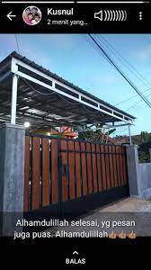 Berikut ini adalah konsep rumah kayu minimalis modern: Pagar Besi Minimalis Kombinasi Kayu Ulin Konstruksi Dan Taman 781661618