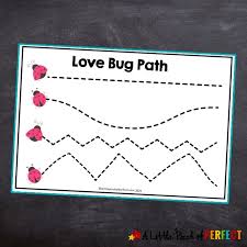 How to use the love bug printable tracing sheet with autistic learners. Love Bug Free Printable Valentine Activity Pack For Kids