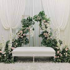 Pelamin Taman Cantik Wedding Stage Design Wedding Backdrop Design Muslim Wedding Decorations