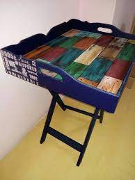 Masa, sandalye ve sehpa boyama. Ahsap Boyama Waks Eskitme Yagli Boya Eskitme Sablon Calismasi Duvar Dokusu Simitci Sehpasi Simarik Tepsi Handma Boyanmis Mobilya Mobilya Boyama Ahsap Desenleri