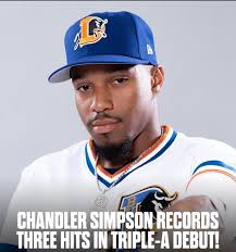 Chandler Simpson AAA Debut : r/tampabayrays