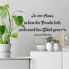 Familienspruche als wandtattoo spruch wandtattoos fur die familie. Wandtattoo In Ein Haus In Dem Die Freude Lebt Zieht Auch Das Gluck Gern Ein Ein Wandtattoo Mit Weisem Asiatischen Spruch Wall Art De