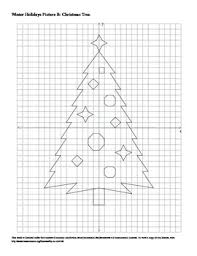 Winter Holidays Christmas Tree Coordinate Plane Connect The Dots Worksheet Dot Worksheets Connect The Dots Holiday Christmas Tree
