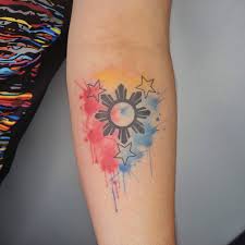 Sun and moon watercolor tattoos. Fiftyfive Tinta Pilipinas 3 Stars And A Sun Tattoo Done By Jefftattoos At 55 Tinta Maginhawa We Re Open Till 12 Tonight 55tinta 55tintapilipinas Facebook
