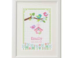 Pink pueblo dmc floss colors: Baby Announcement Cross Stitch Baby Tree Birds Cross Stitch Pattern Baby Girl Baby Boy Baby Birth Announcement Counted Cross Stitch Pdf Cross Stitch Patterns Cross Stitch Baby Cross Stitch Patterns