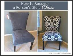 Hot glue secures the double piping. How To Recover A Parson S Style Chair Furniture Revamp