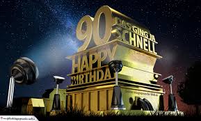 Kostenlose Geburtstagskarte Zum 90 Geburtstag Im Stile Von Hollywood Happy Birthday Geburtstagsspruche Welt