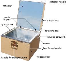 solar cooker in diffe steps
