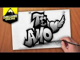 Como Dibujar Te Amo En 2020 Graffitis De Amor Graffitis Te Amo Como Dibujar