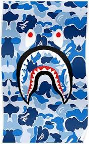 Krusty clown x bape x gucci x stussy. Blue Bape Wallpaper Shark