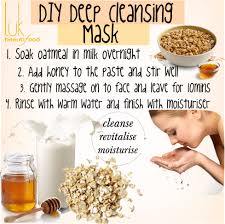 deep cleansing mask with oats honey