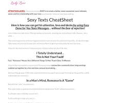 2) suggestively sensual communication between two bodies without dialogue 3) intertwining of the 2 generally separate emotional, spiritual, and sexual beings within us without direction or forthright 4). Sexy Texting Cheetsheets Lady Zone Times News Express