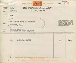 Dr Pepper 1940 Dallas Texas Invoice Purchase Order Rockford Illinois Bottling Rockford Illinois Dallas Texas Rockford