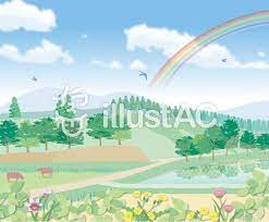 山里 風景 田舎 イラスト 旅行イラスト カーネーション イラスト イラスト