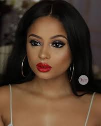 Red and black smokey eye. Best Matte Red Lipstick For Dark Skin With Smokey Eyes On Stylevore