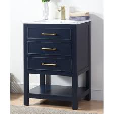 Oooo, i love a beautiful blue vanity. 24 Tennant Brand Aruzza Slim Small Navy Blue Bathroom Vanity On Sale Overstock 29120744