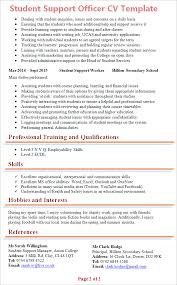 How to write a good cv. Student Support Officer Cv Template Tips And Download Cv Plaza