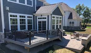 Best deck color for a blue house. Fulfill Your Home S Outdoor Living Potential With A Deck And Patio Combination