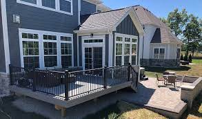 Best soothing an neutral blue and gray paint colors for a lake home or coastal space. Fulfill Your Home S Outdoor Living Potential With A Deck And Patio Combination