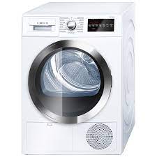 Bosch 800 4 Cu Ft Stackable Ventless Electric Dryer White Chrome Energy Star Lowes Com Ventless Dryer Electric Dryers Compact Washer And Dryer