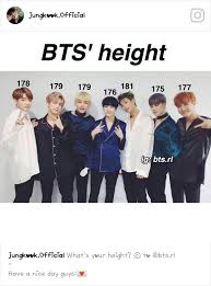 Who are and how many members are there in bts? Bts Height Korean Idol