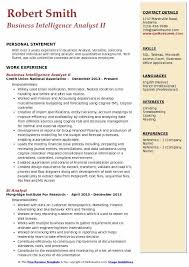 Business Intelligence Analyst Resume Samples Qwikresume