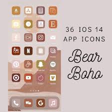 200 Ios 14 Icons App Covers Ios 14 Icons Boho Aesthetic Etsy App Covers App Icon Icon