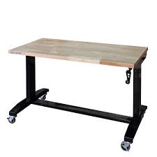 Designed for use where an adjustable height table is desirable. Husky 46 Inch Adjustable Height Work Table The Home Depot Canada