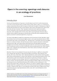 The leo transparency dashboard has been put together to provide token holders with unique, verifiable. Pdf Open In The Evening Openings And Closures In An Ecology Of Practices