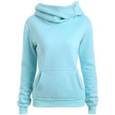 Light Blue Xl High Collar Plain Kangaroo Hoodie 13 Liked On Polyvore Featuring Tops Hoodies Blue Top Blue Hoodie Hoodies Sweatshirts Hoodie High Collar
