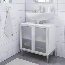 The washbasin cabinet takes up little space, but is roomy enough to store things like lillången bathroom series gives you a complete kit for your morning routine with a ikea family. Lillangen Wash Basin Base Cabinet W 2 Doors White Aluminium 60x38x51 Cm Ikea