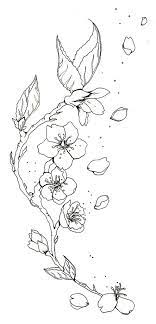 Original file at image/png format. Cherry Blossom Sketch Tattoos Cherry Blossom Tattoo B W Cherry Blossom Drawing Blossom Tattoo Cherry Blossom Tattoo